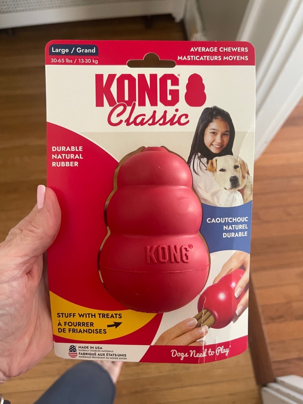 KONG Classic Red Durable Rubber Dog Toy - Large